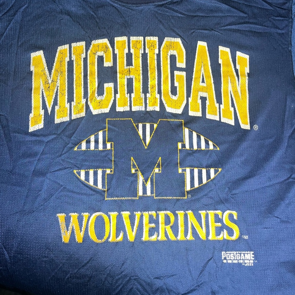 Vintage 90s‎ Michigan Wolverines Men’s Blue Jersey